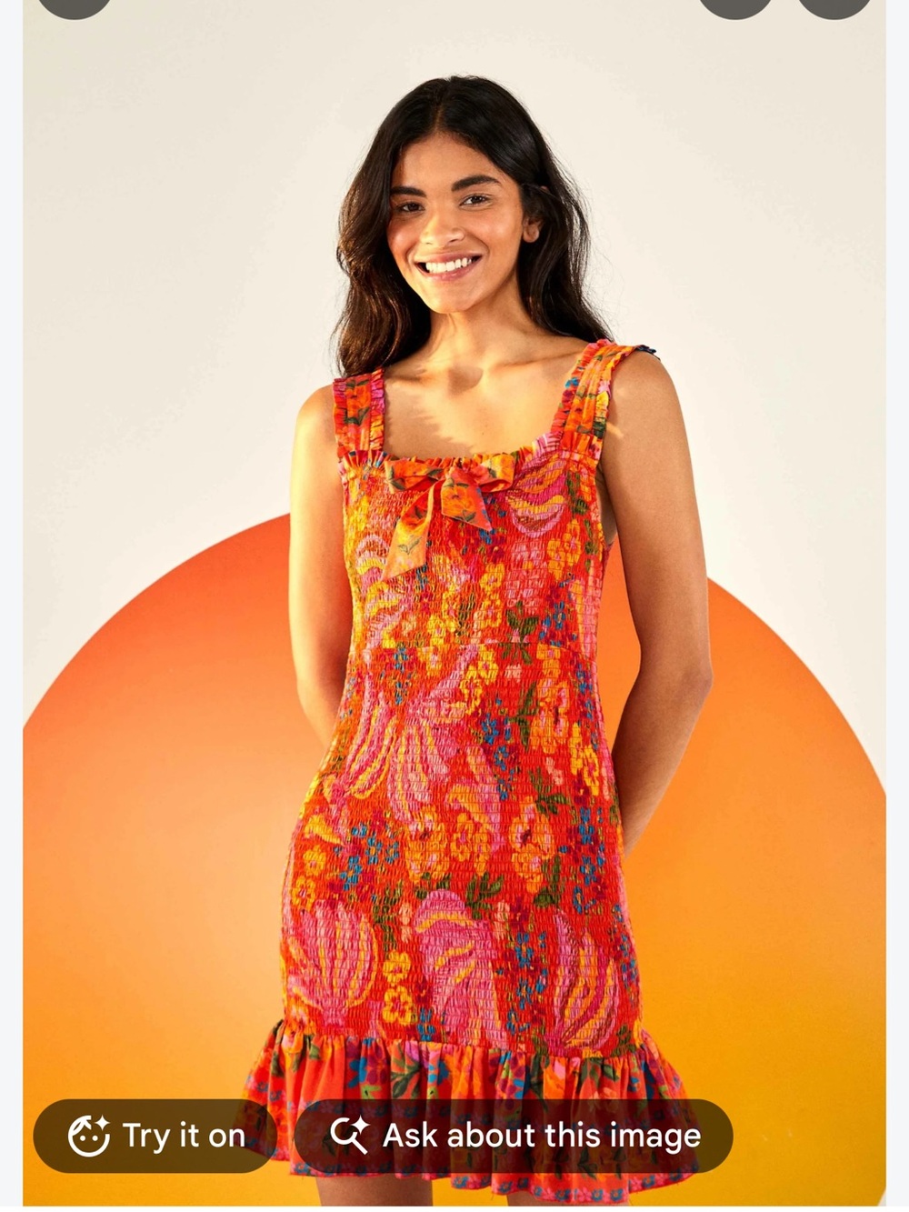 Farm Rio Spring Bananas Mini Dress - Picture 2 of 5